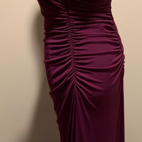 Shelly Segal Purple Ruched Gown - Picture 2 of 8
